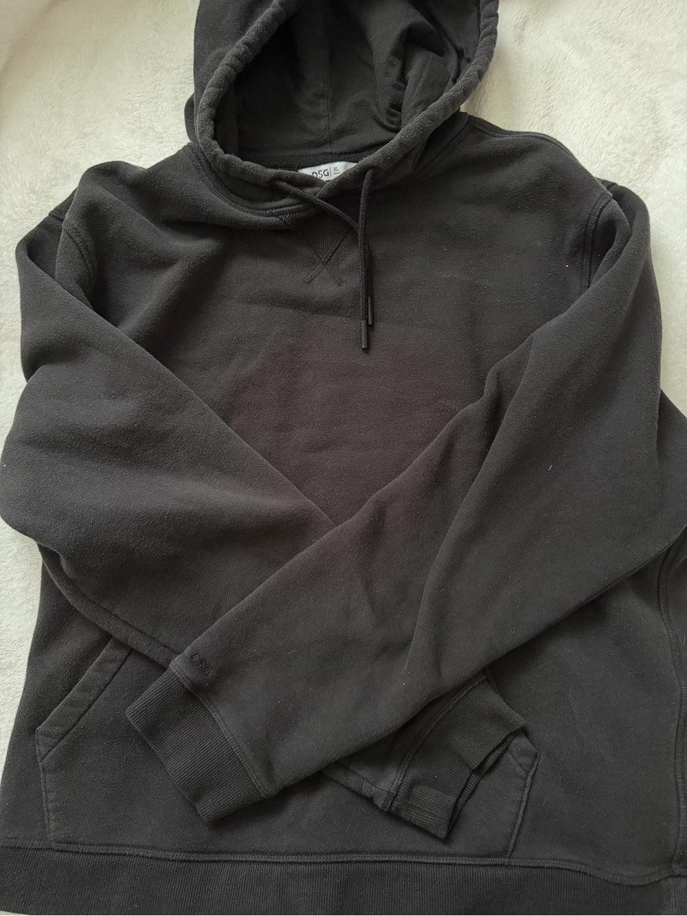 DSG Black Men's Pullover Hoodie with Kangaroo Pocket
